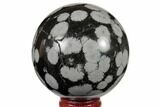 Polished Snowflake Obsidian Sphere - Utah #188855-1